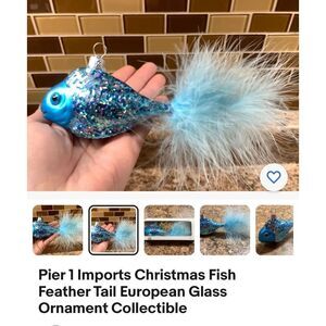Hand Blown Glass Fish Ornament